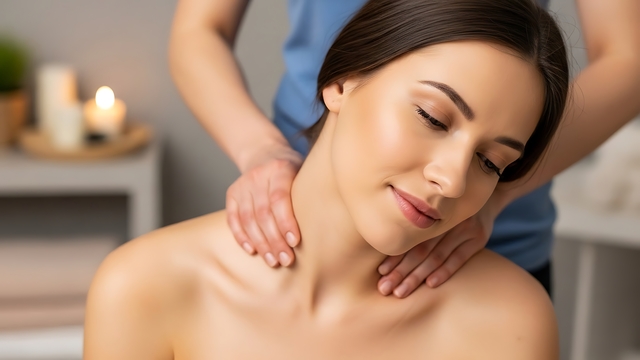 Targeted head neck and shoulder tension relief massage clinic